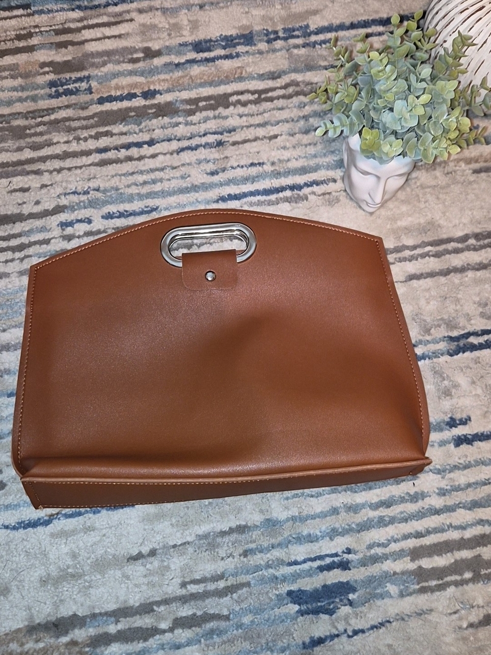 Brown Unisex Leather Carry Bag - Unbranded